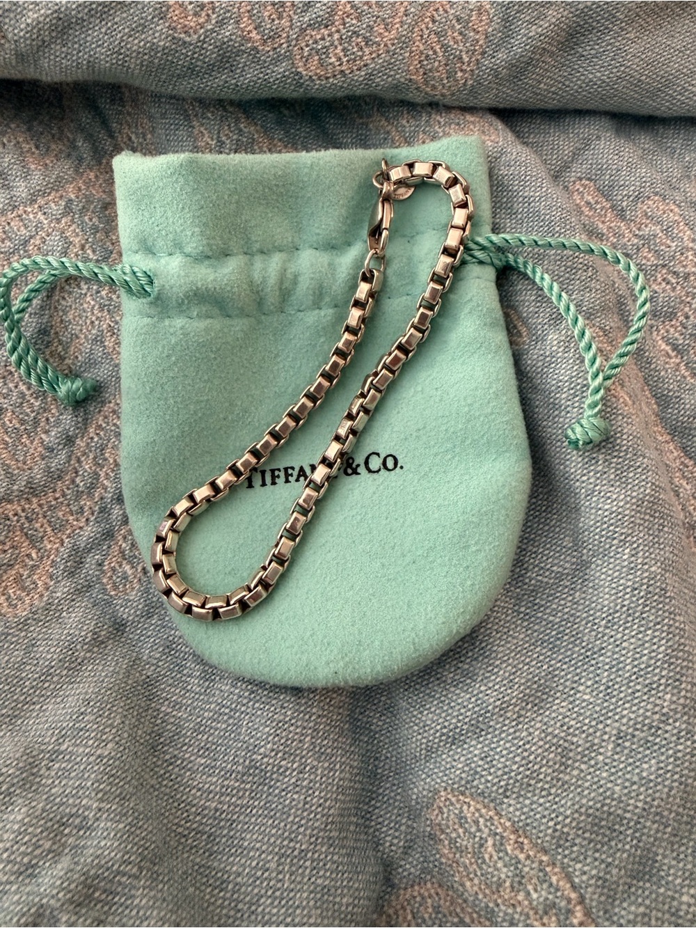 Tiffany’s box chain bracelet